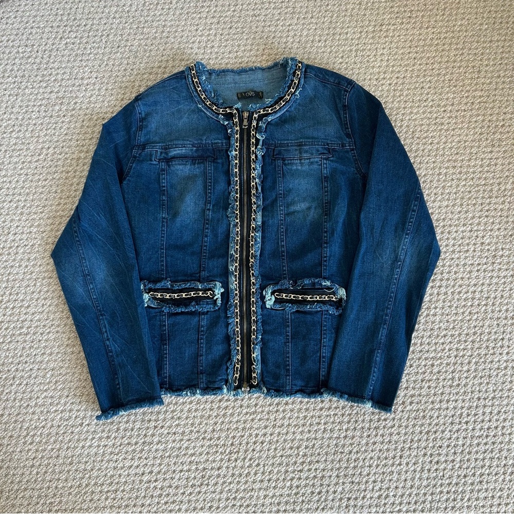 OVS Blue Jean Jacket with Ornate Trim